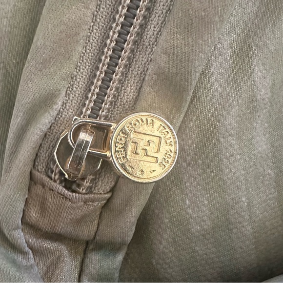 Fendi Vintage Striped Coated Fabric Shoulder Sling Bag Backpack with Pouchette - Picture 9 of 15